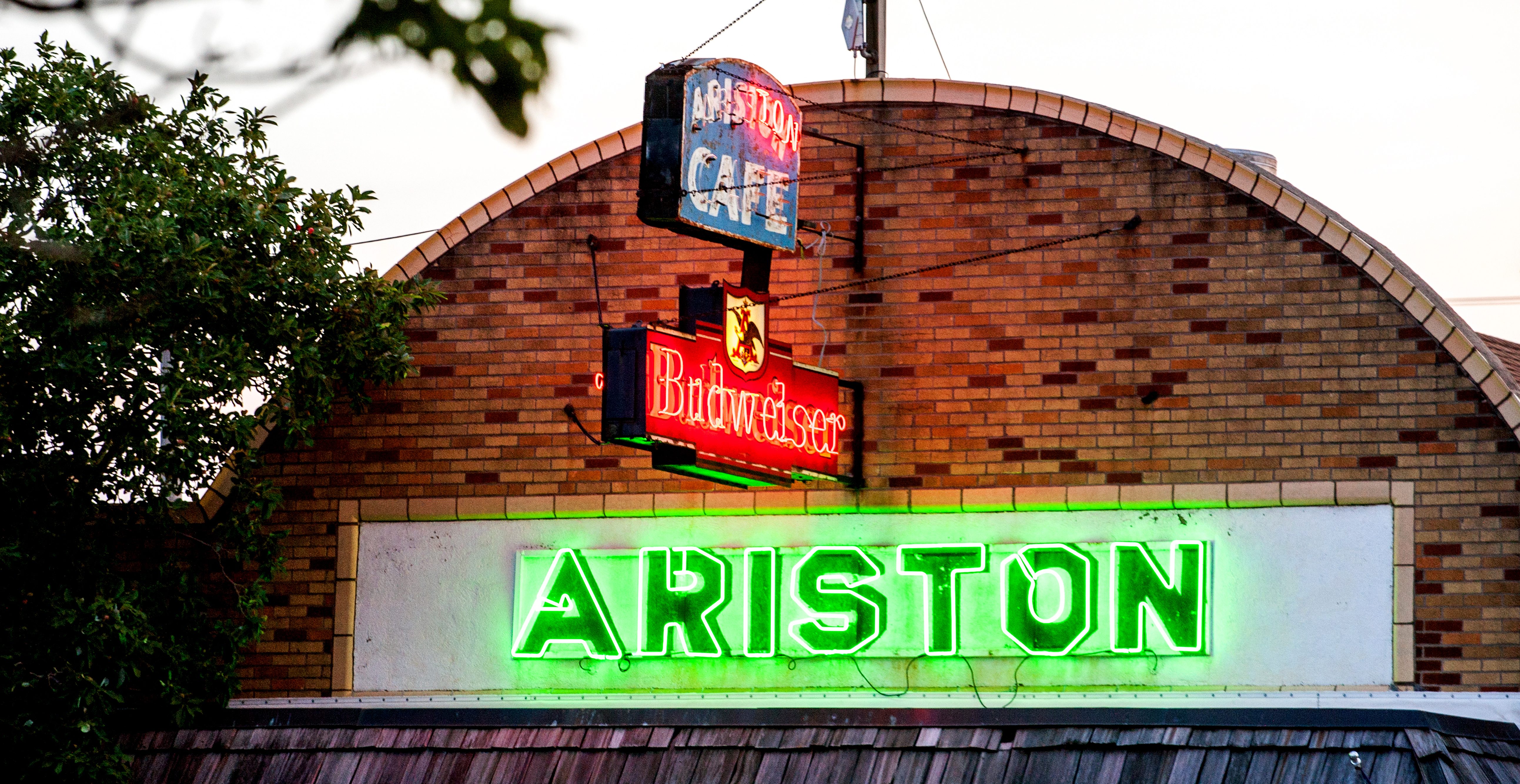 Neon lights at the Ariston Cafe