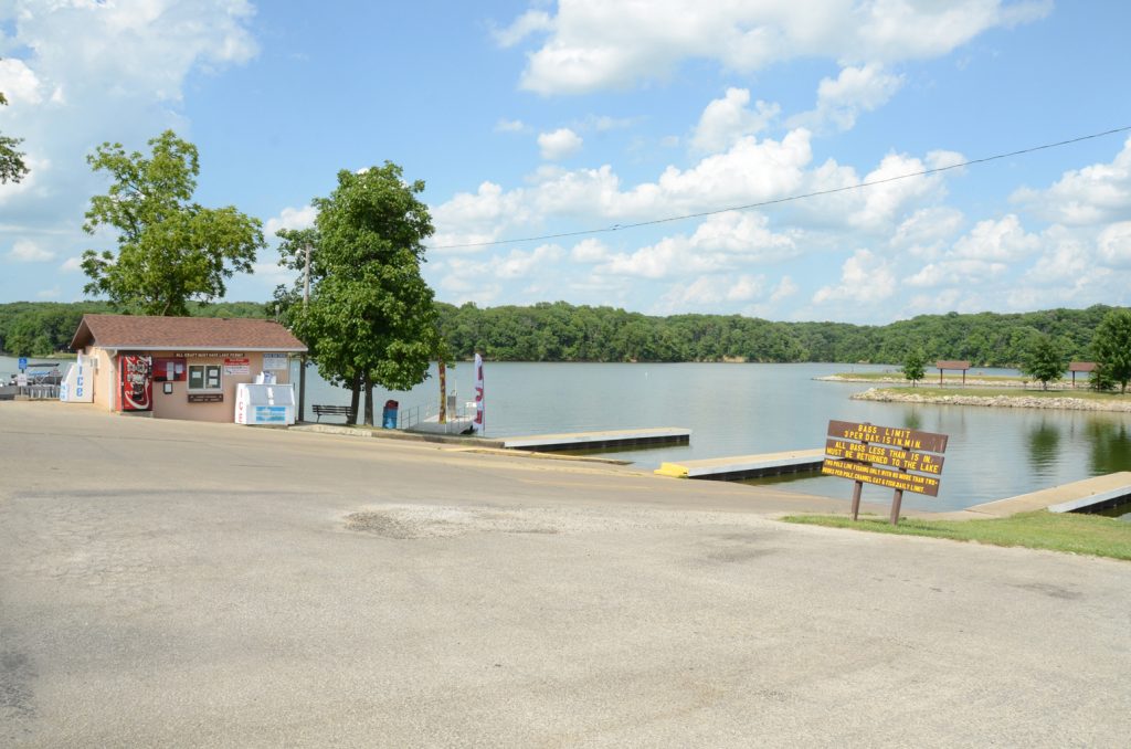 Marina 1 on a sunny day at Lake Lou Yaeger