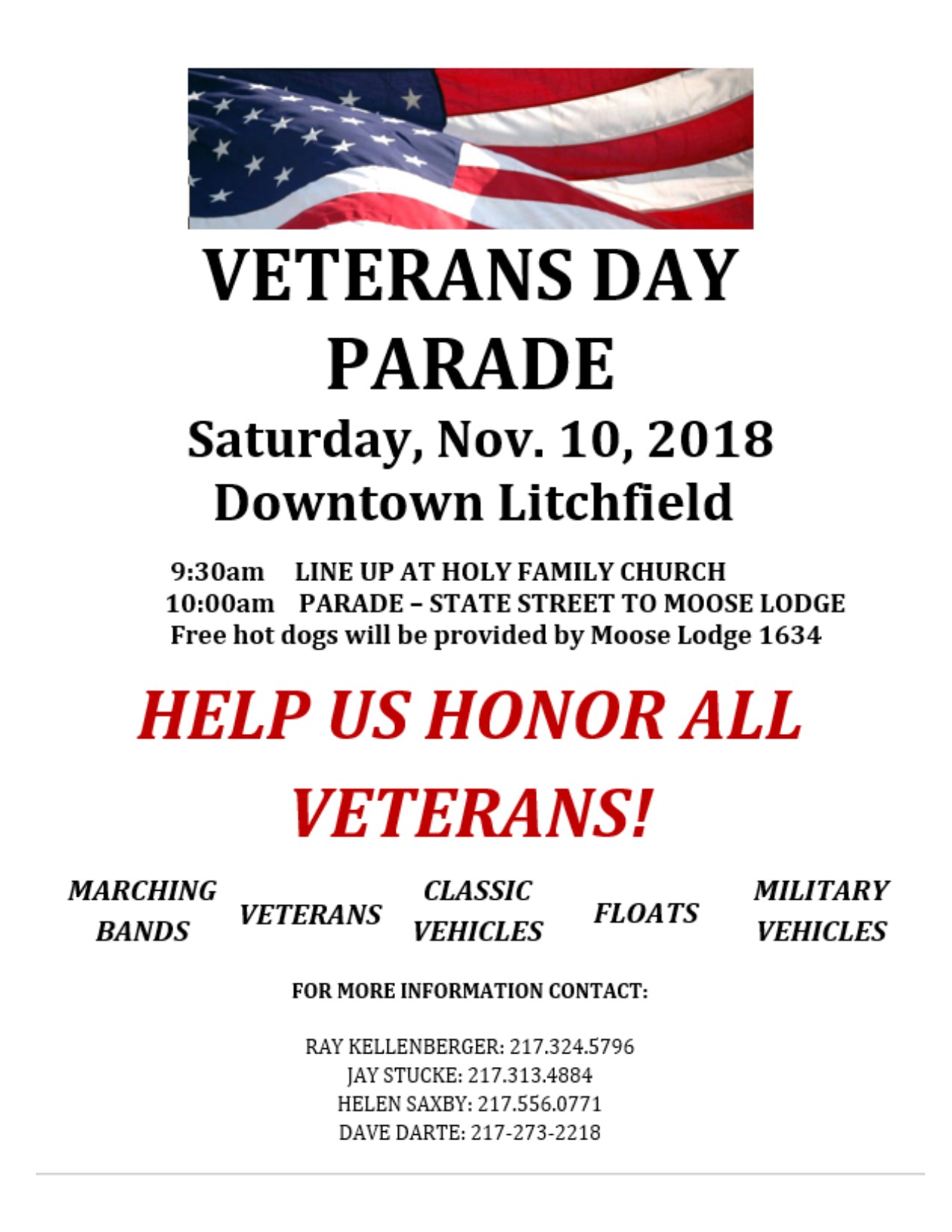 Veteran's Day Parade - The City of Litchfield