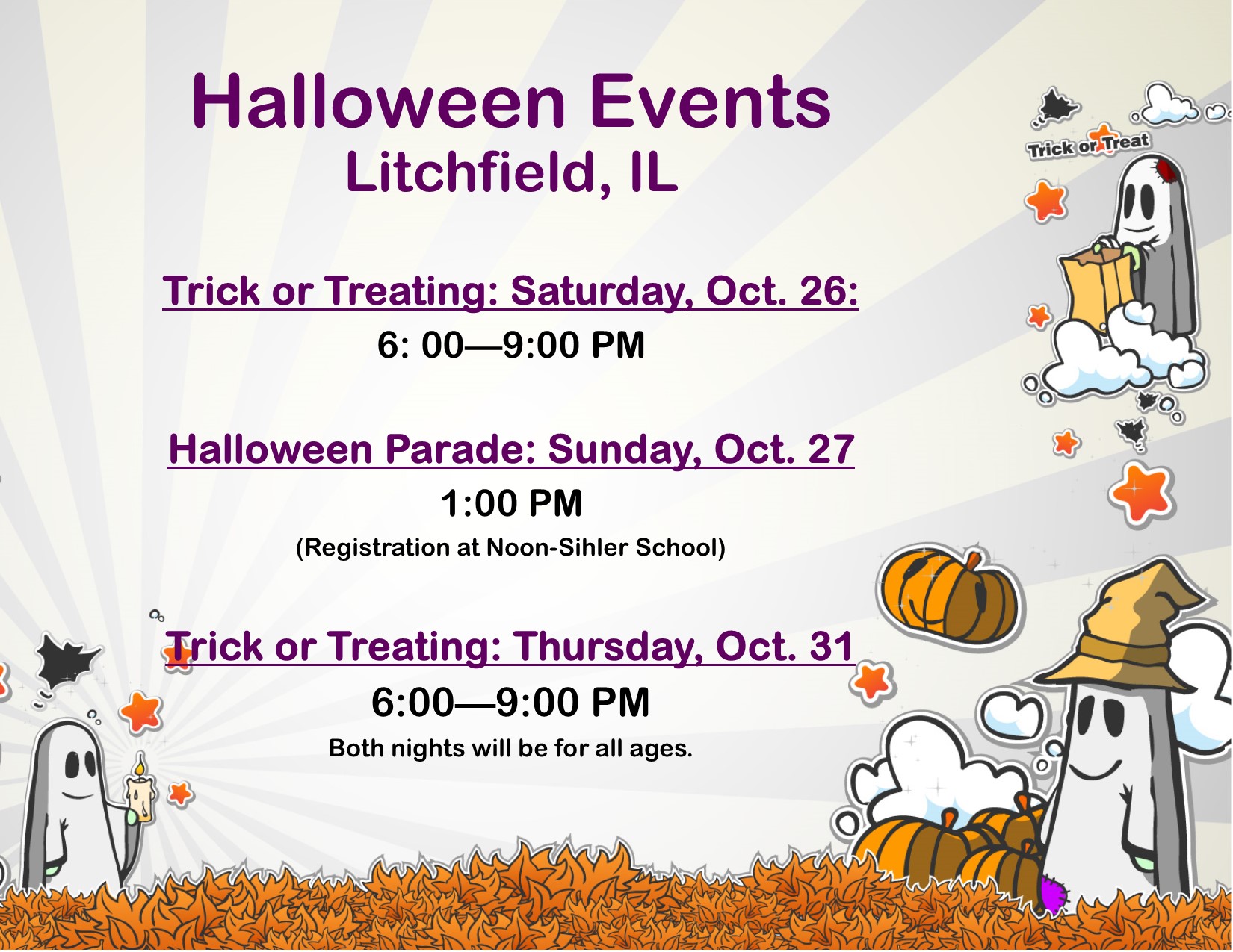 Trick or Treating Hours in Litchfield, IL The City of Litchfield