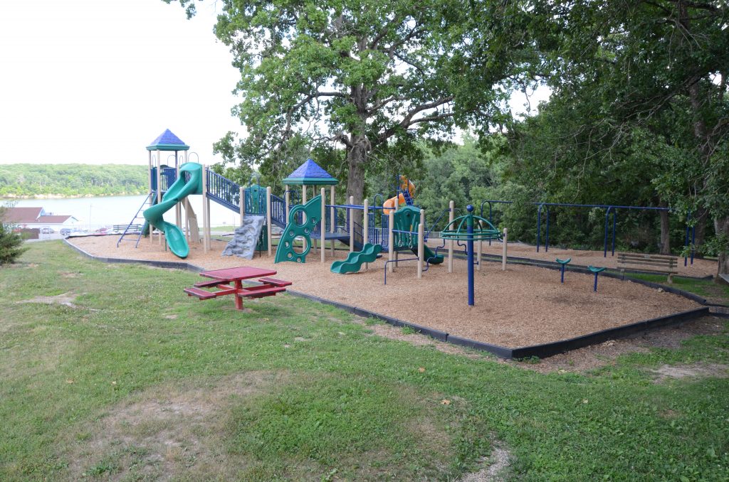 Playground at Marina 1 overlooking the lake.