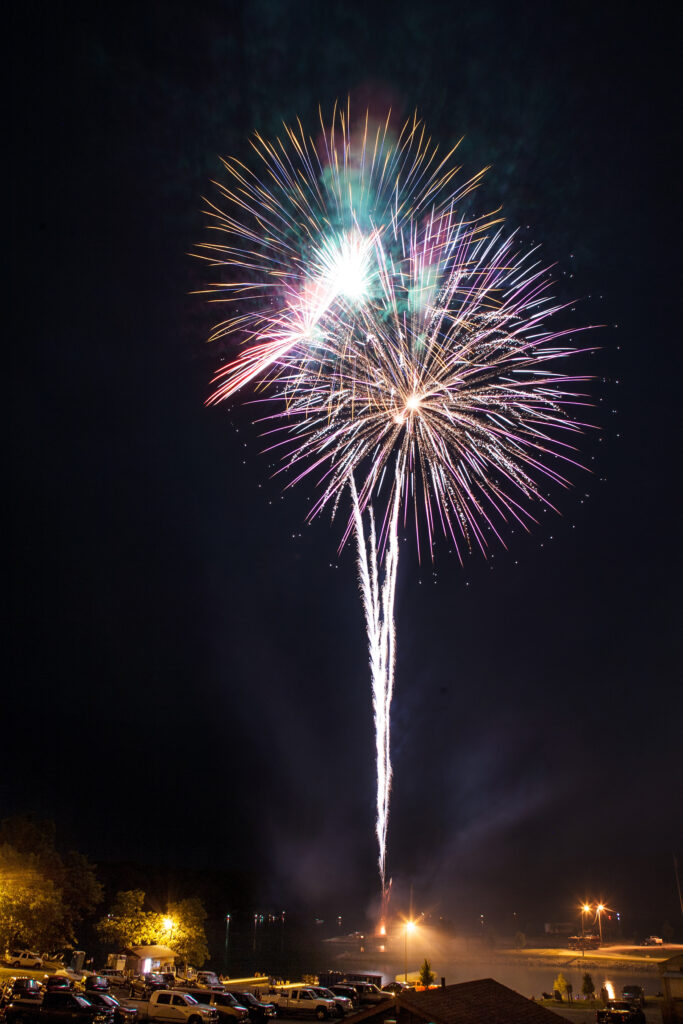 Fireworks over Lake Lou Yaeger